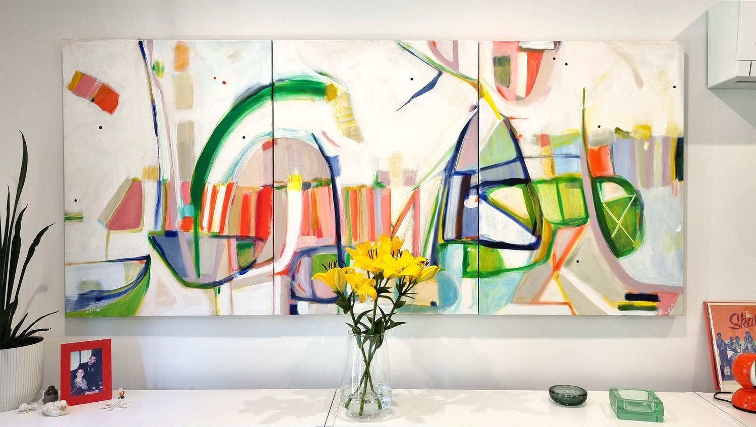 Large abstract painting by Kirsty Black Studio