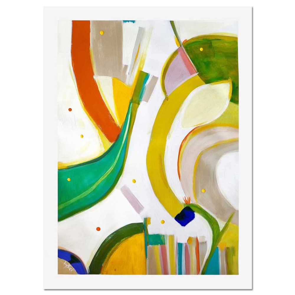 Flip Flop Fandango on artist paper, abstract artwork by Kirsty Black Studio