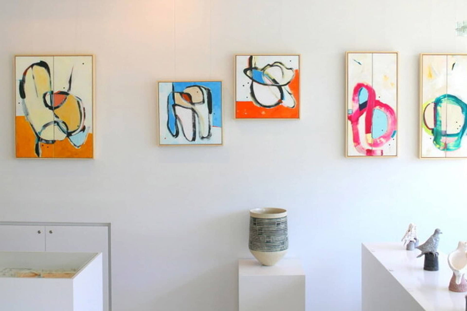 Selection of paintings by Kirsty Black in NZ art galleries