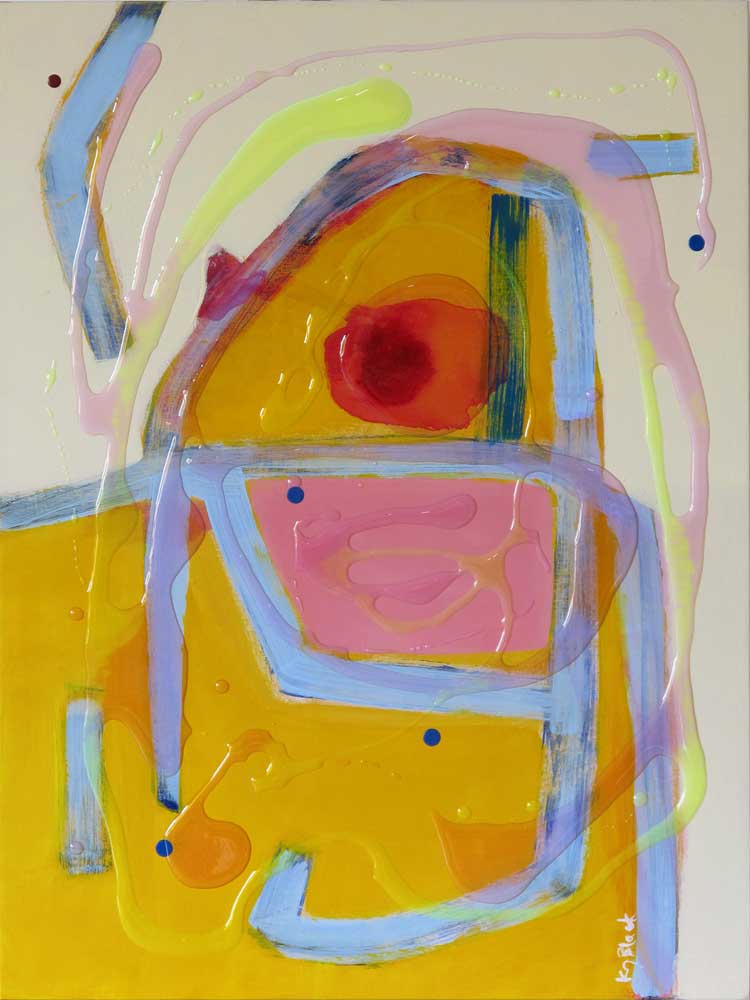 Android Feud, mixed media & resin on ply box board, contemporary abstract painting by Kirsty Black Studio