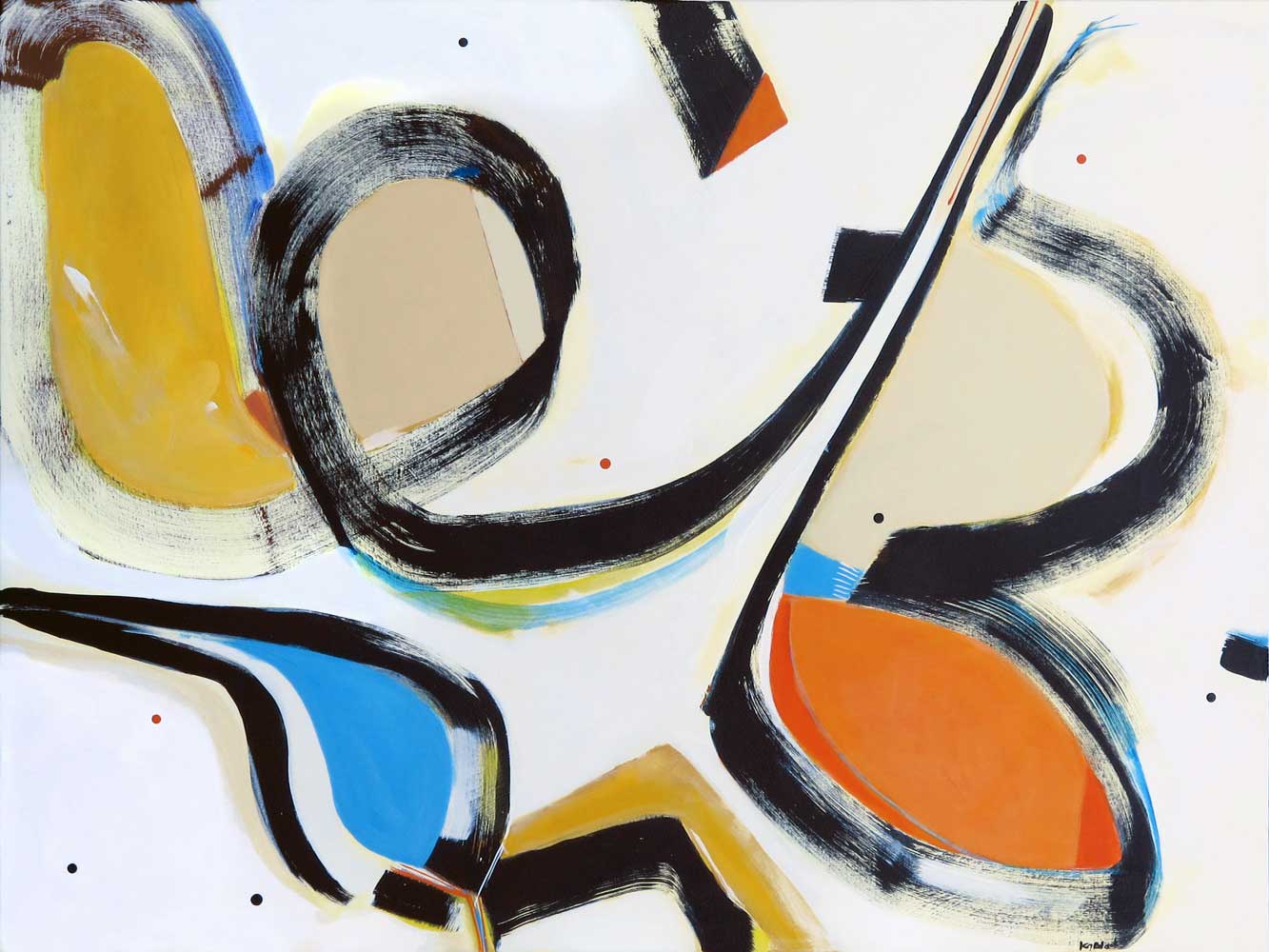 Abstract painting on canvas, Butterfly Swingers&