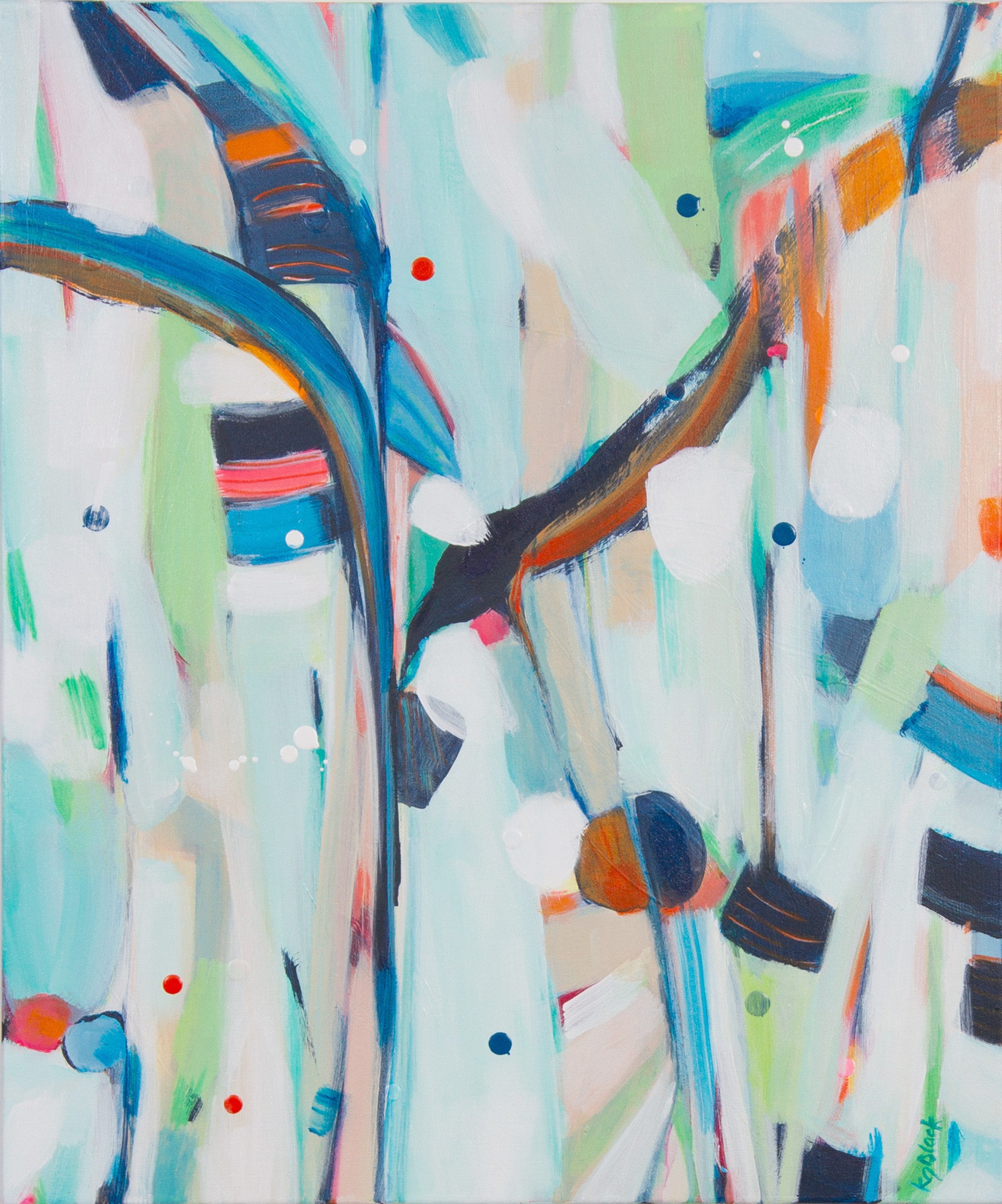 Vibrant original abstract painting by Kirsty Black