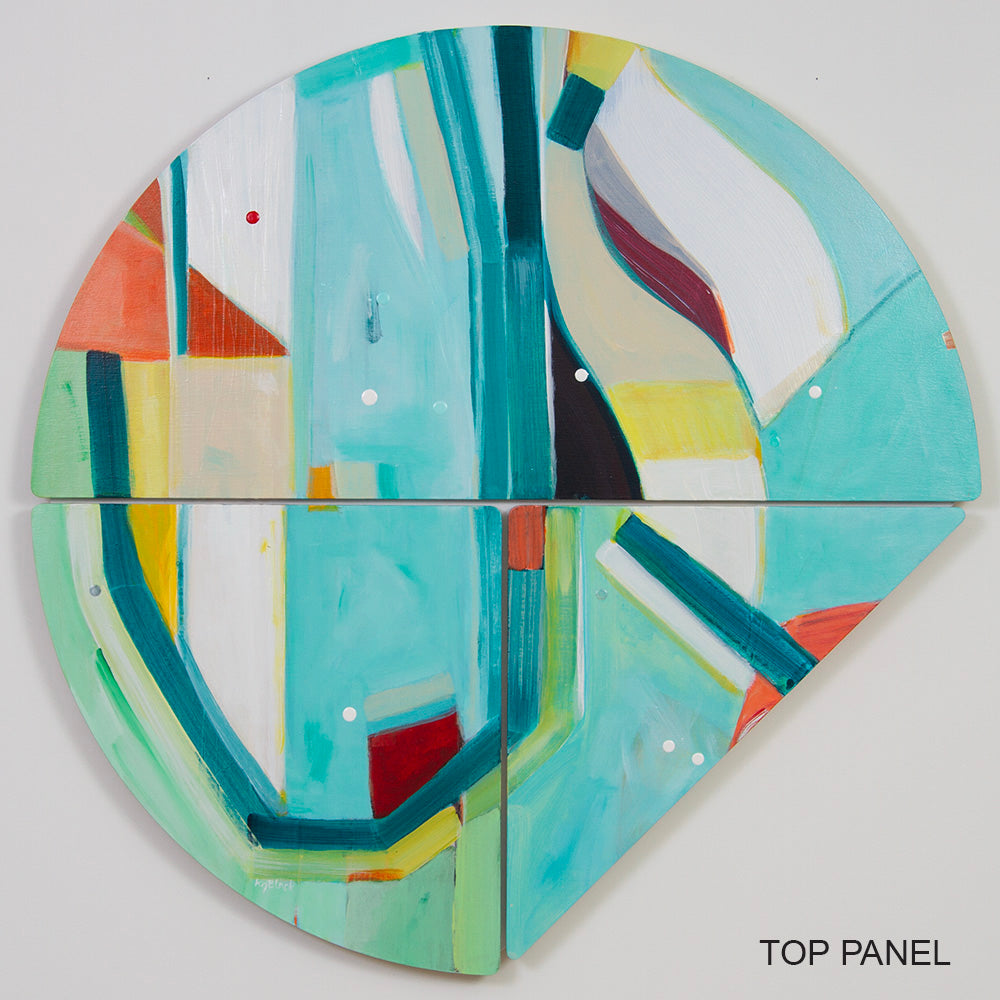 Dandy Horse Cruise abstract modular diptych by Kirsty Black – top panel of diptych