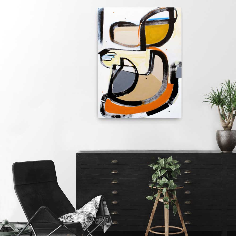 Mousey Mousey, abstract painting on canvas Kirsty Black Studio