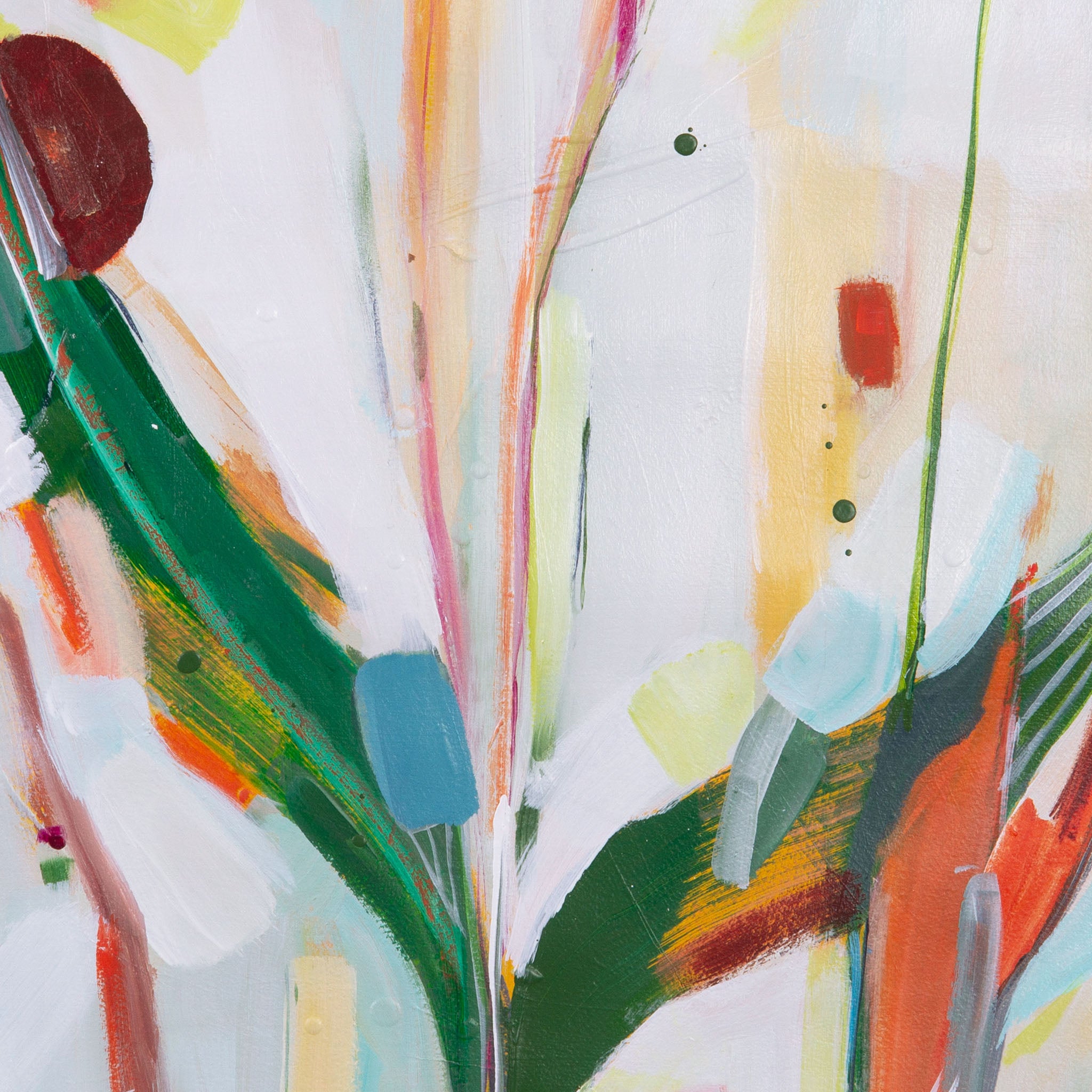 Detail of Dormouse Digs, abstract painting on artist paper