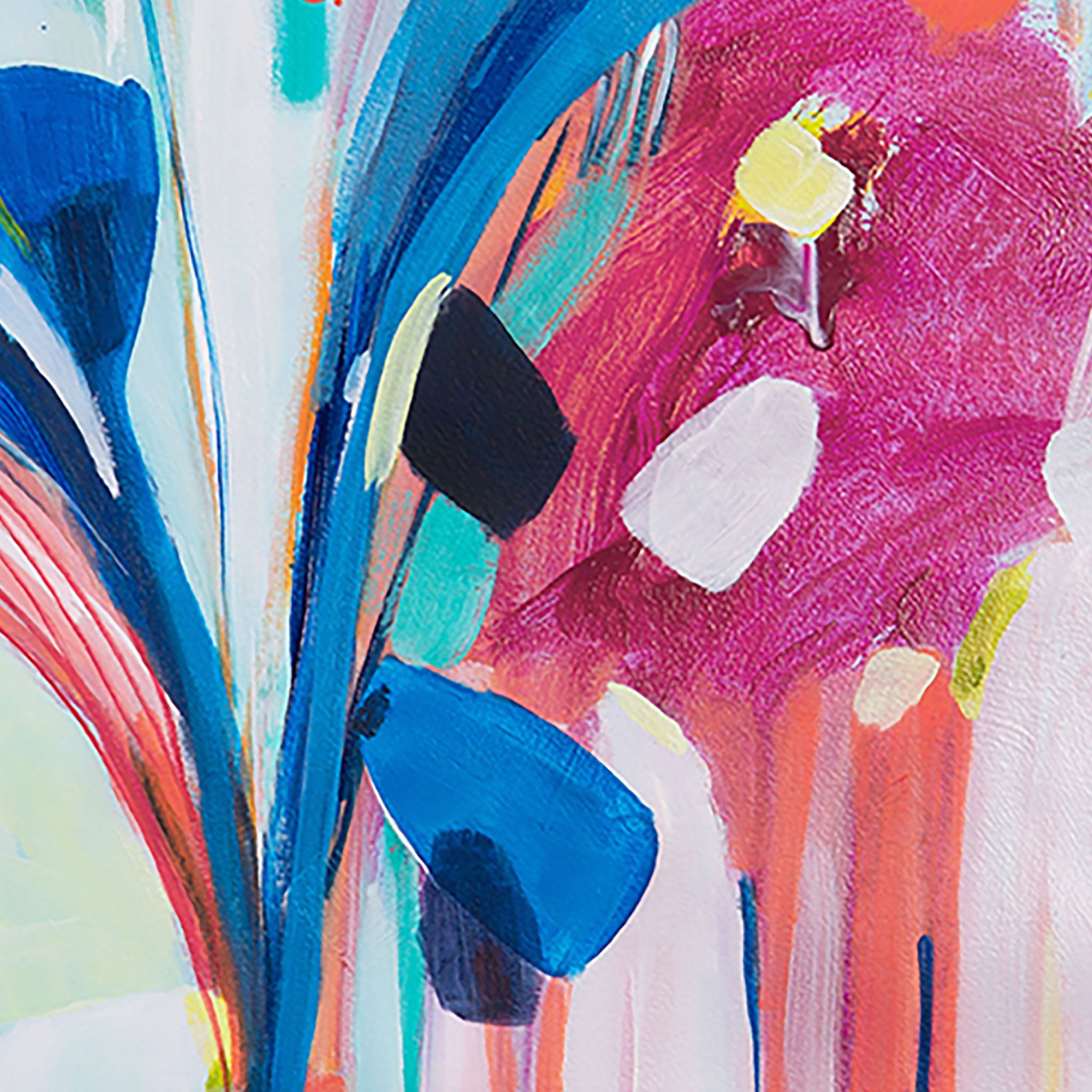 close-up of Monkey Puzzle painting on paper by Auckland artist Kirsty Black