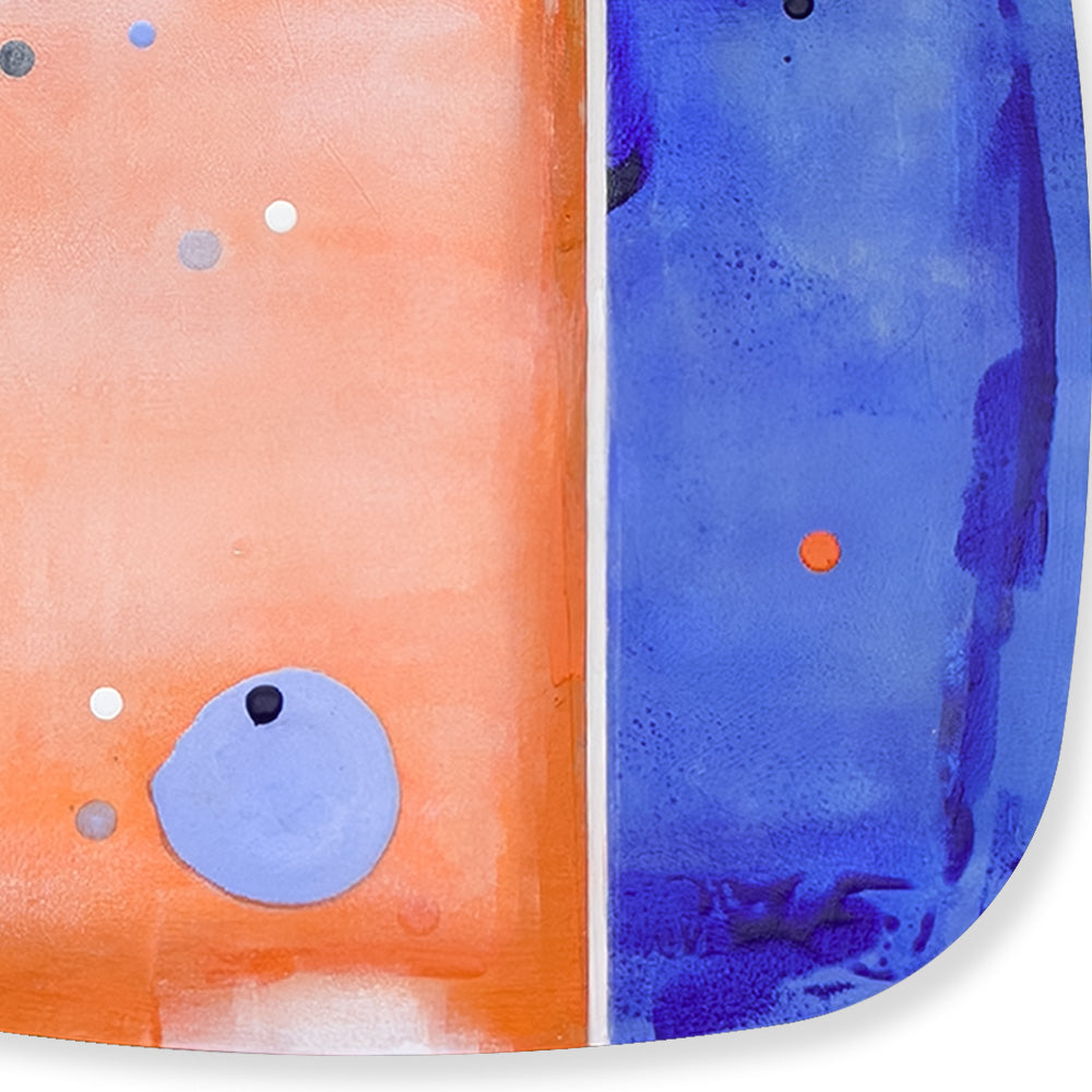 Close-up details of Kumquat Sorbet, original abstract painting by Kirsty Black