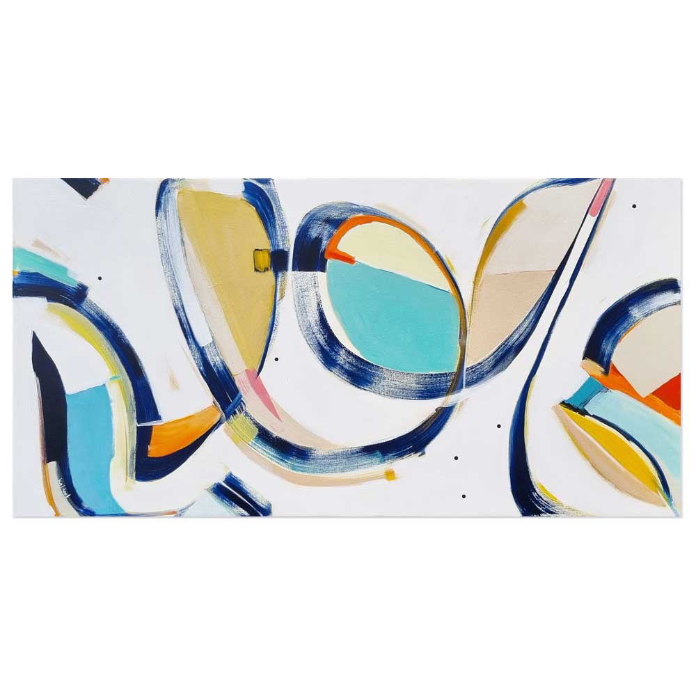 Joyful abstract statement painting by Kirsty Black Studio