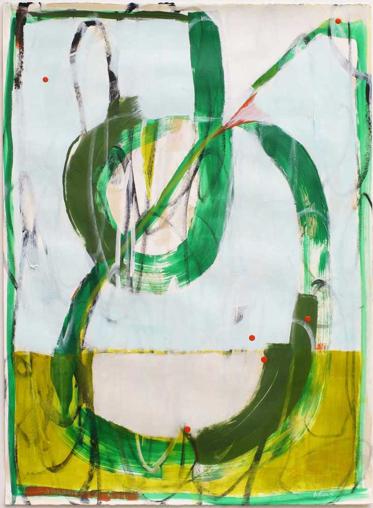Harum Scarum on artist paper, abstract artwork by Kirsty Black Studio
