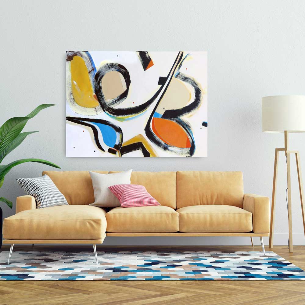 Original contemporary painting on canvas, Butterfly Swingers&