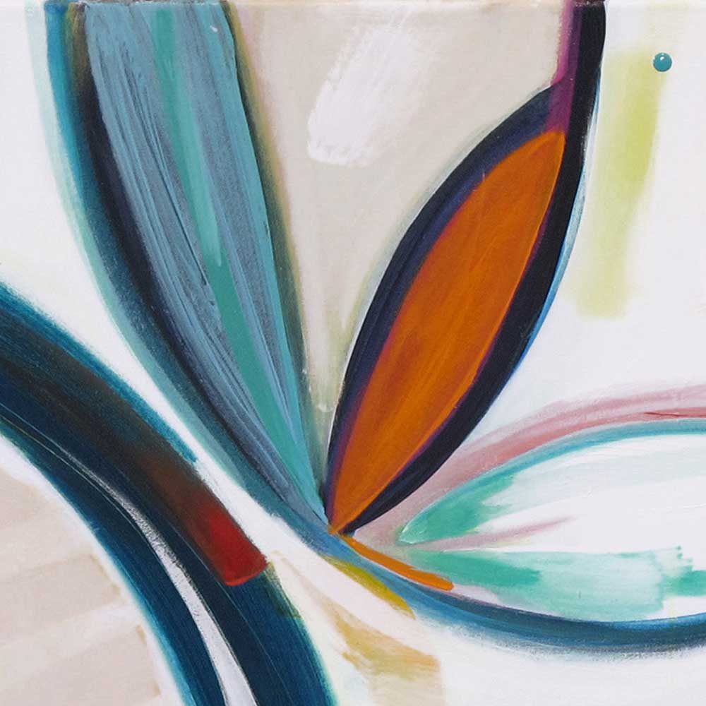 Detail of abstract painting, Chickadee Chuckle by Kirsty Black Studio
