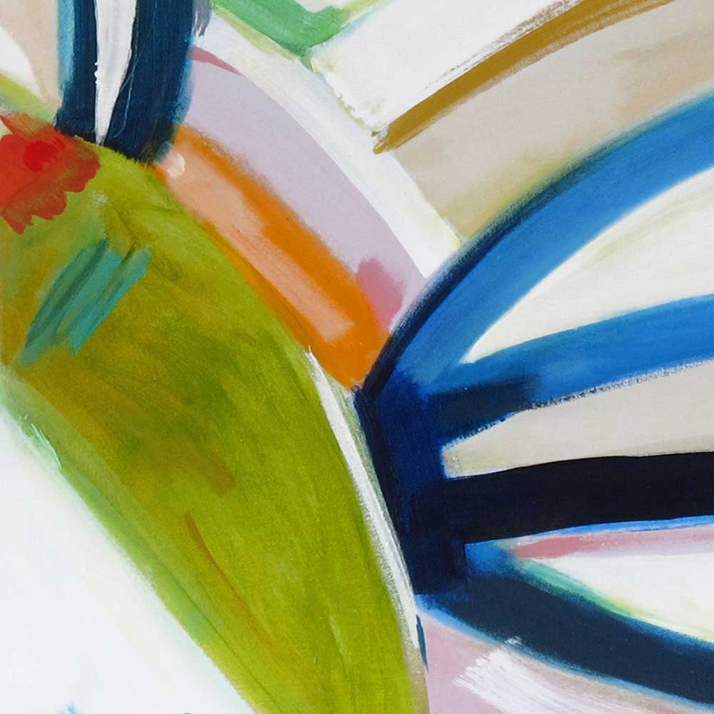 Detail of abstract painting, Chickadee Chuckle by Kirsty Black Studio