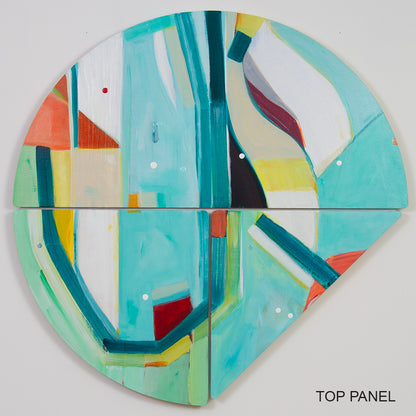 Dandy Horse Cruise abstract modular diptych by Kirsty Black – top panel of diptych