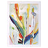 original abstract painting on artist paper with colorful brush strokes on a white background