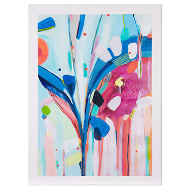 Monkey Puzzle, abstract painting on paper, showing at Chit Chat Exhibition, Space Gallery