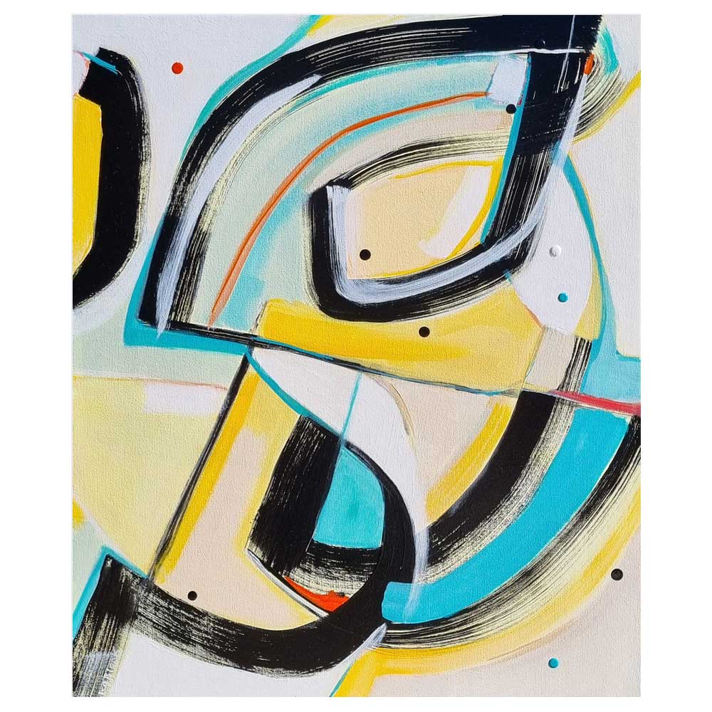 Serpent Slalom, abstract painting for sale by Kirsty Black Studio