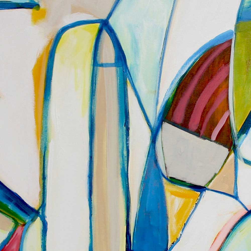 Detail of abstract painting, Tatty Bogle Boogey by Kirsty Black Studio