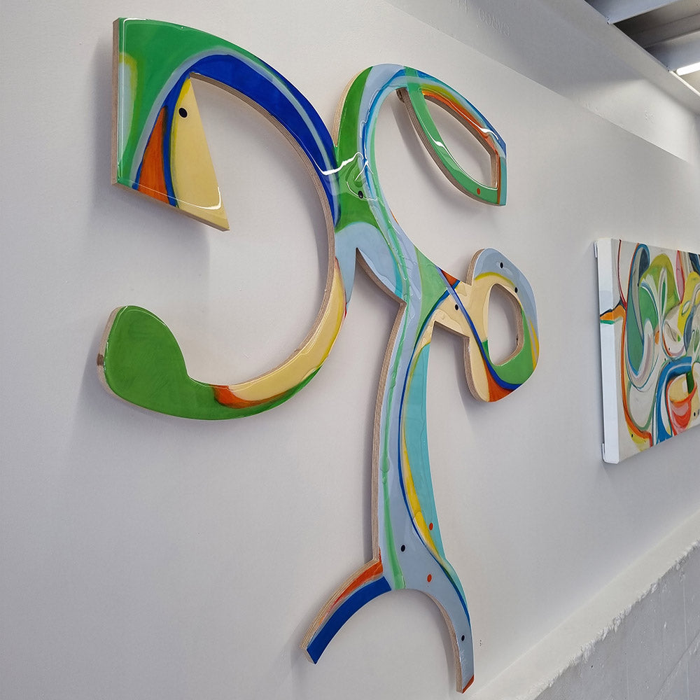 Cartwheeling Crustacean - Original Abstract Wall Sculpture