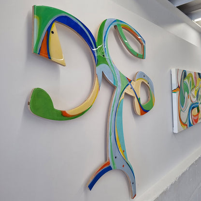 Cartwheeling Crustacean - Original Abstract Wall Sculpture